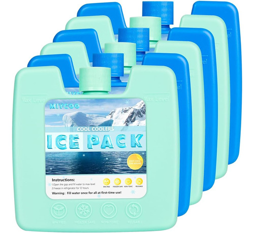 Bolsas De Hielo Miycoo Reutilizables Para Hieleras - Paquete