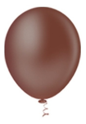 Bexiga Balões Liso Redondo Nº 5 Marrom - 50 Unid
