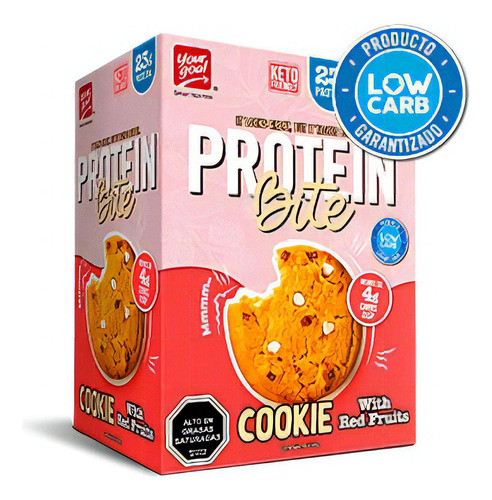 Display 4u. Protein Bite Cookie Sabor With Red Fruits
