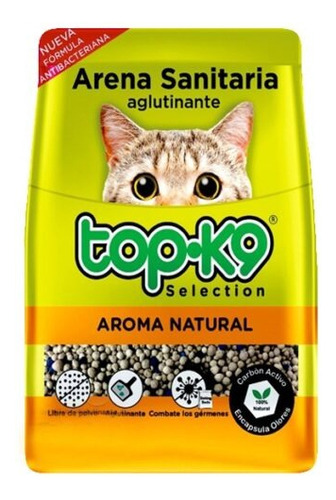 Arena Aglutinante Gato Top K9 2 Kg Color Natural