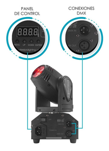 Imagen 4 de 8 de Steelpro Maleta Con 2 Mini Cabezas Móvil Beam Rgbw, 4 En 1,