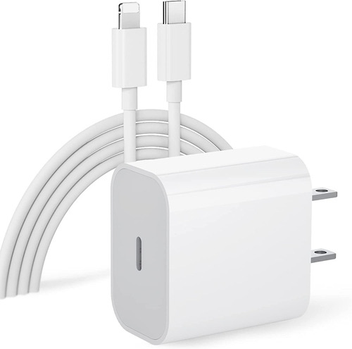 Cargador Carga Rápida Para Iphone12 + Tipo C Cable Lightning