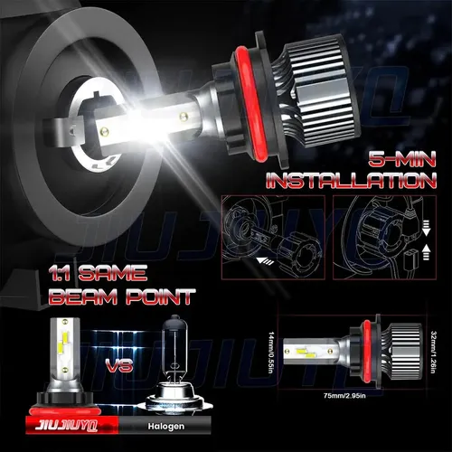 Re Beaming Kit De Faróis Led 9007 30000lm Para Mitsubishi High/low Beam | MercadoLivre