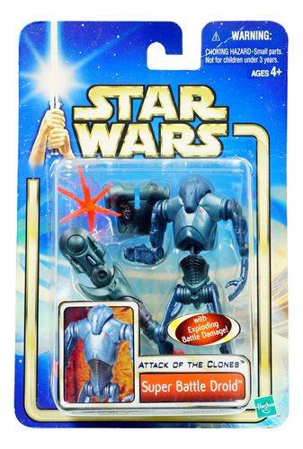 Star Wars Saga Blue Super Battle Droid Detalle