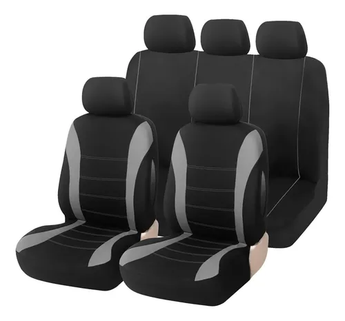 9 Peças Capas Universal Para Bancos Carros, Tecido Estofado Cinza