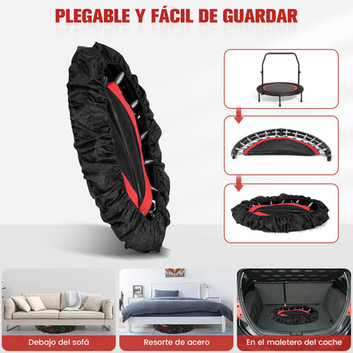 Trampolín Plegable 102 Cm Con Mango Ajustable 300 Kg
