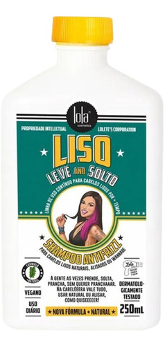  Lola Cosmetics Shampoo Anti Frizz Liso Leve E Solto 250 Ml