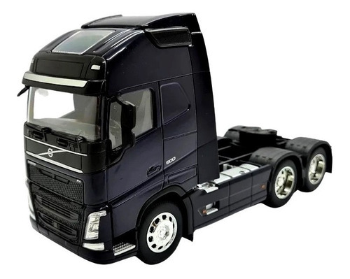 Miniatura Caminhão Volvo Fh Trucado Prata Welly 1/32 Cor Azul-marinho