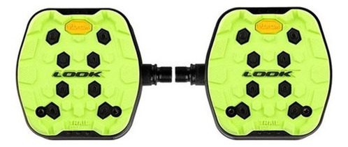 Pedal Look Trail Grip Vibram Plataforma Larga Flat Verde