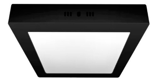 Plafón Led 18w 22cm X 22cm 3000/6500k Negro Aplique Candil