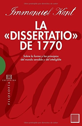 La Dissertatio De 1770, Immanuel Kant, Encuentro
