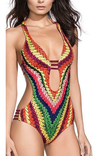 Bikini Monokini Push Up Susten Acolchado Bañador O I