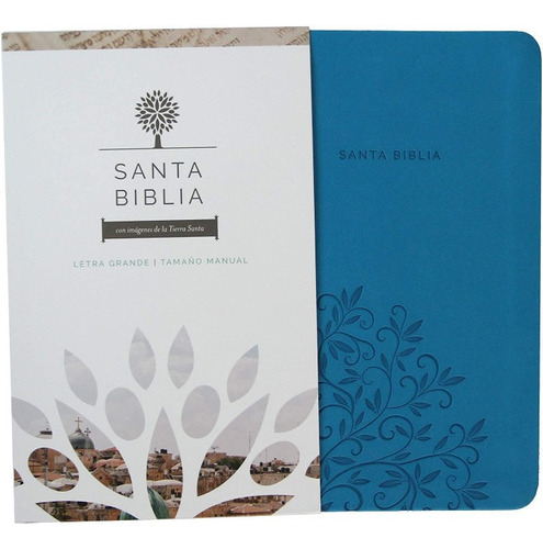 Imagen 6 de 6 de Biblia Reina Valera 1960 Letra Grande Símil Piel Azul, Libro