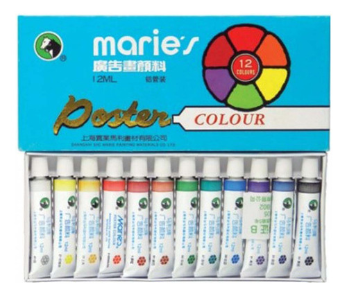 Acuarelas 12 Colores Colores Pasteles 14 Ml  Maries