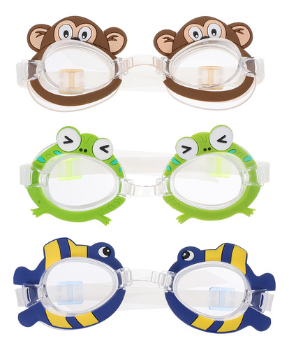 Juego De 3 Gafas De Natación Para Niños Con Diseño Adorable