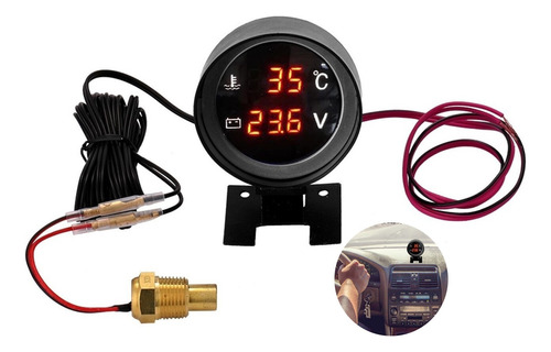 Marcador De Temperatura Automotriz + Voltímetro