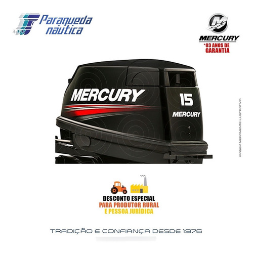 Imagem 6 de 9 de Motor De Popa Mercury 2 Tempos 15hp M Super