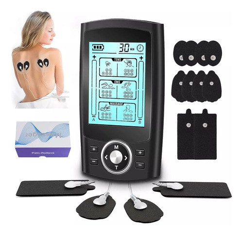 Rechargeable Pulse Tens/ems Electrostimulator 36 Modes