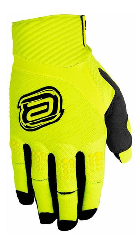 Luva Motocross Asw Mass Offroad Trilha Enduro Cor Amarelo fluo Tamanho P