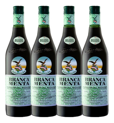 Fernet Branca Menta 750 Ml X4