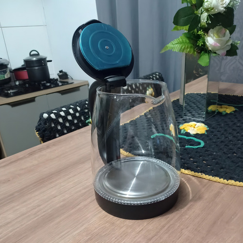 Hervidor eléctrico de vidrio con tarro de vidrio de 2 litros, 220 V, 1500 W