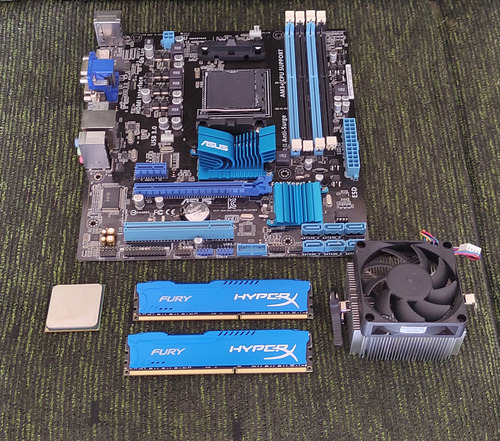 Kit Asus M5a78l-m Plus/usb3 Amd Fx 6300 Ddr3 16gb Preto (Usado)