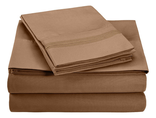 Juego De Sábanas De Lujo 3 Piezas Gris Pardo