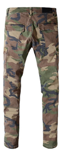 Pantalones Vaqueros Ajustados Con Estampado De Camuflaje Par