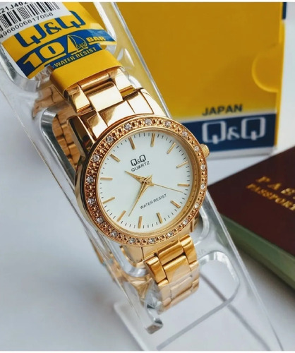 Reloj Análogo Q&q Original Qyq Gold/silver Dama Water Resist