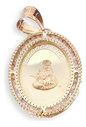 Medalla Virgen Del Carmen Zc Ovalada Imagen Ch 2.1cm Oro 10k