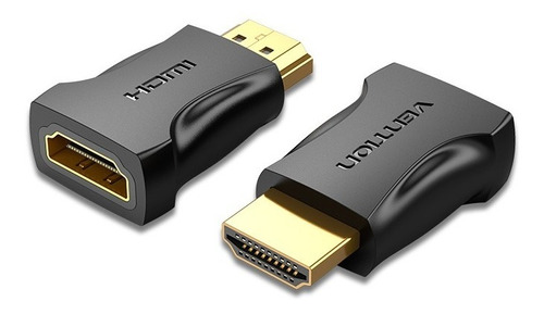 Adaptador Hdmi Macho A Hdmi Hembra 4k Hd 3d Oro Vention