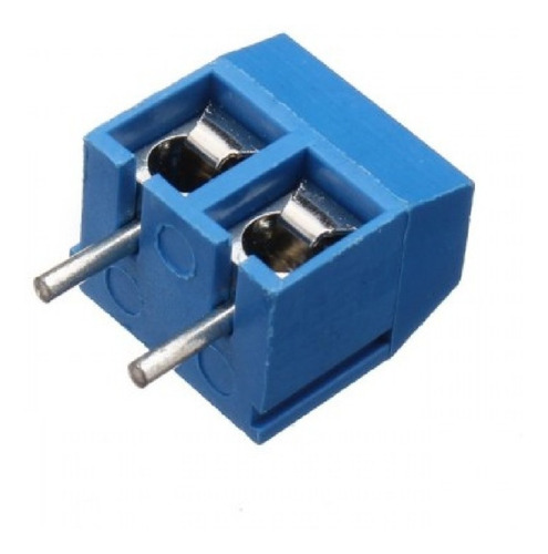 Imagen 1 de 5 de Pack X 5 Bornera Azul Terminal Kf301 2 Pin Arduino