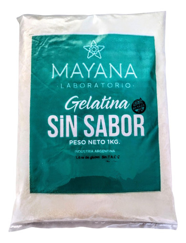 Gelatina Sin Sabor 1kg Mayana Sin Tacc