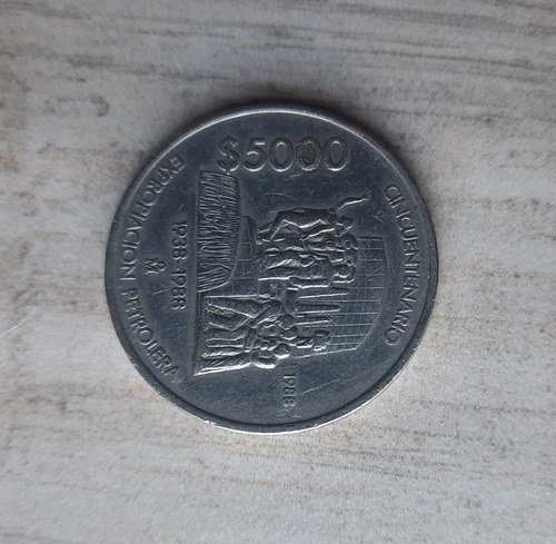 Moneda 5mil Pesos Mexicanos Año 1988