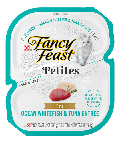 Alimento Húmedo Para Gatos Ocean Whitefish Y Atún 85 G 12 Pz