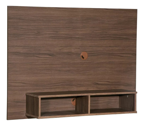 Rack Tv Flotante Reforzado Mueble Siena Hasta 50 Color Nogal
