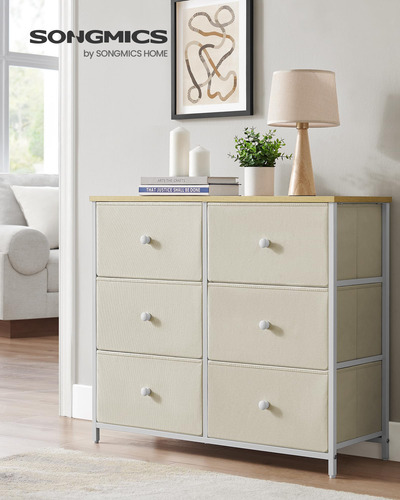 Songmics Cómoda Para Dormitorio Cómoda Cómoda De 6 Cajones