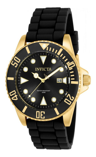 Reloj Invicta 90303 Negro Hombres Color de la correa Oro