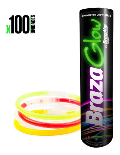 Brazaletes Glow Stick (paq 100) Hora Loca