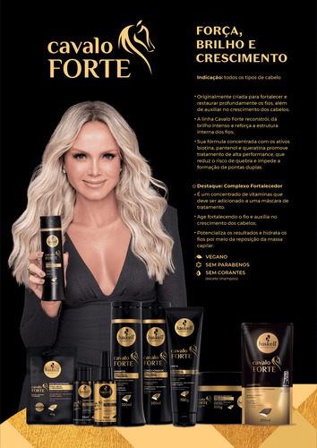Kit Haskell Cavalo Forte Shampoo+condicionador+mascara