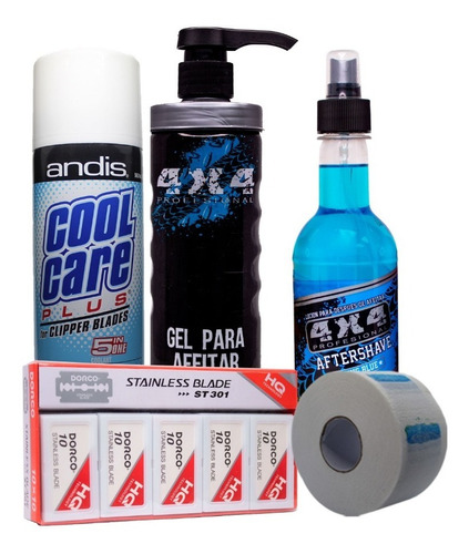 Kit Cuellero, Navajas, Cool Care, Aftershave Y Gel4x4 Menta