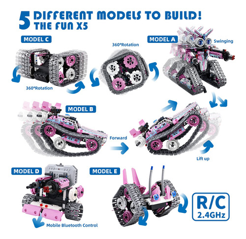 Kit De Construcción De Robot Control Remoto Para Niñas De 8