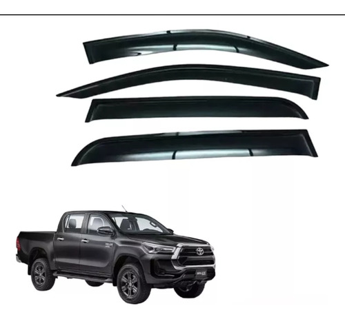 Botaguas Deflectores Toyota Hilux 2016 2017 2018 2019 2023