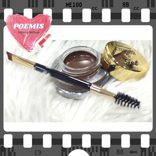 Imagen 2 de 2 de Gel Para Cejas 24 Horas Waterproof, Incluye Pincel Doble.
