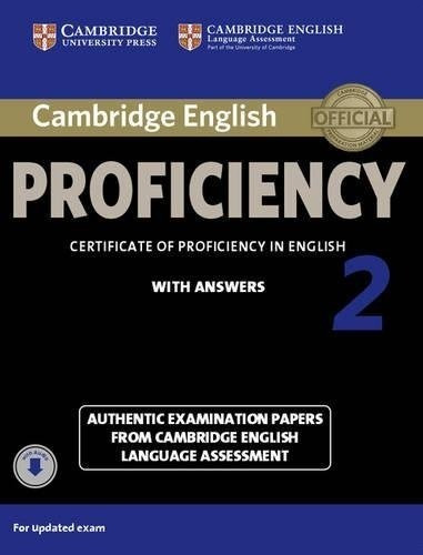 Cambridge English Proficiency 2 Students Book With Answer, De Aa. Vv.. Editorial Cambridge University Press, Tapa Blanda, Edición 1ra En Inglés, 2015