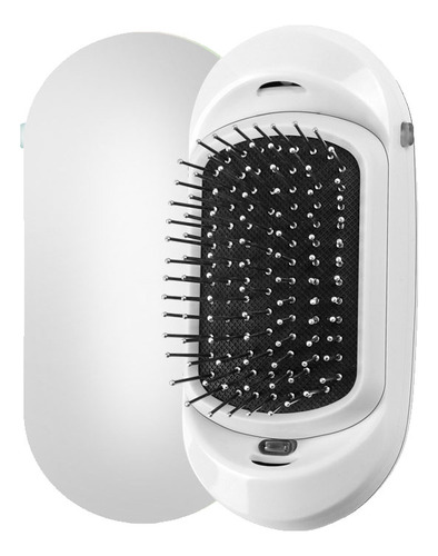 Cepillo Eléctrico Blanco Para El Cabello, Masajeador Vibrato