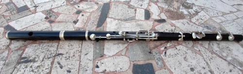 Imagen 1 de 9 de Flauta Traversa De Madera Del Siglo Xix Completa Funcional