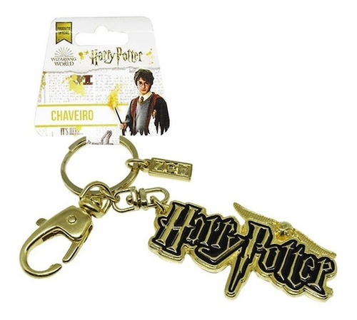 Imagem 1 de 1 de Chaveiro Logo Harry Potter E Pomo De Ouro | Hp | Oficial