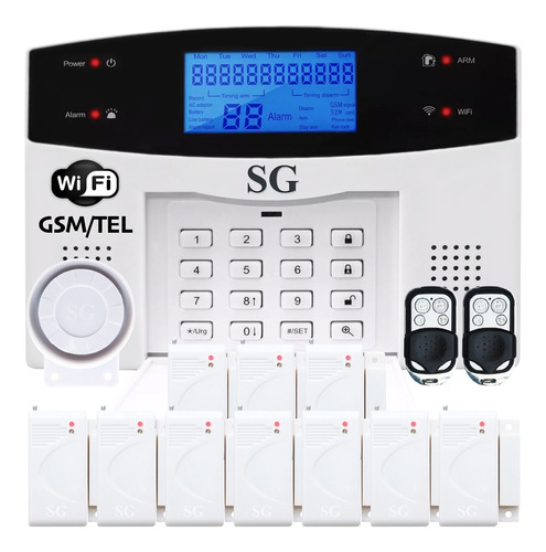 Alarma Kit Gsm Telefono Dual Seguridad App Inalambrica Control Celular Sistemas Casa Negocio Defensa Sensores Vecinal