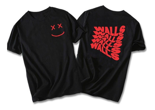 Imagen 1 de 1 de Remera Louis Tomlinson Walls Rojo Merch Espalda, Doble 1d